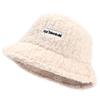 Women Lamb Bucket Hat Autumn Winter Thicken Plush Wool Warm Flat Top Fisherman Hats Outdoor Windproof Panama Bowl Beanie Caps
