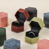 Boîtes à Bijoux Hexagonales Carrées avec Motif Carré Satin et Plastique PC Matériau pour Emballage de Boîte à Bijoux Boîte d'Emballage pour Bijoux