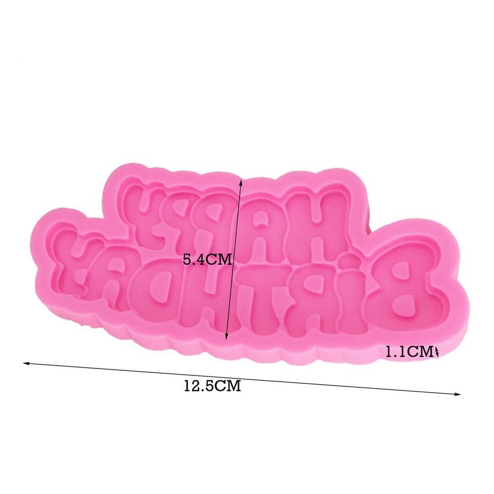 DIY Happy Birthday Shape Sugarcraft Silicone Molds Letter Chocolate Fondant Cake Decorating Tools