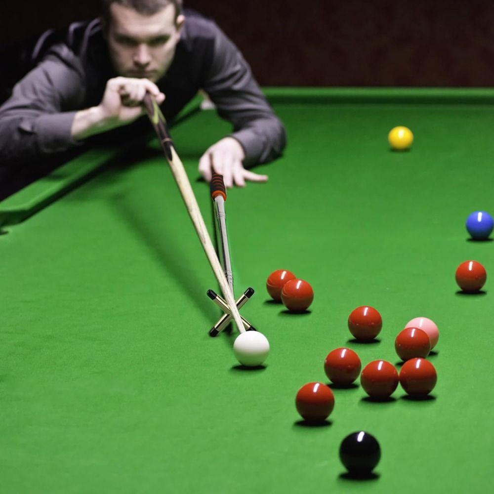 Professional Portable Snooker Bridge Head With Rubber Sleeves Metal High Low Fork Crosshead Pool Table Tool
