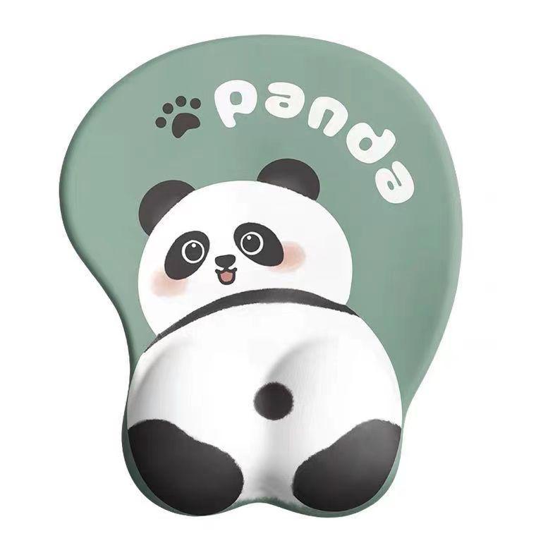3D Cute Cartoon Silicone Wrist Rest Mouse Pad with Memory Foam