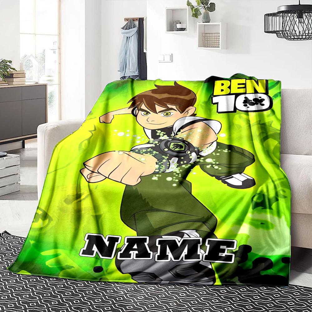 Custom Name Ben Alien Force Adventure Party Blanket For Couch Bed Plush Cozy Fuzzy Blanket Super Soft Warm Blankets For Fall And Winter 09165