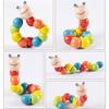 1PC Insect Toys Colorful Wooden Worm Puzzles for Children Learning Education Teaching Baby Toys Finger Games Children Montessori Gifts Insect Toys