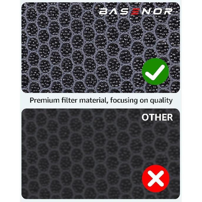 BASENOR 2026 Tesla Model Y/3 HEPA Air Filter, [OEM Filter Replacement] Cabin Air Filter With Activated Carbon For 2017-2025 Model 3 -2026 Model Y