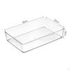 Clear Drawer Organizer Storage Tray Bin Stackable Desktop Box Fridge for
