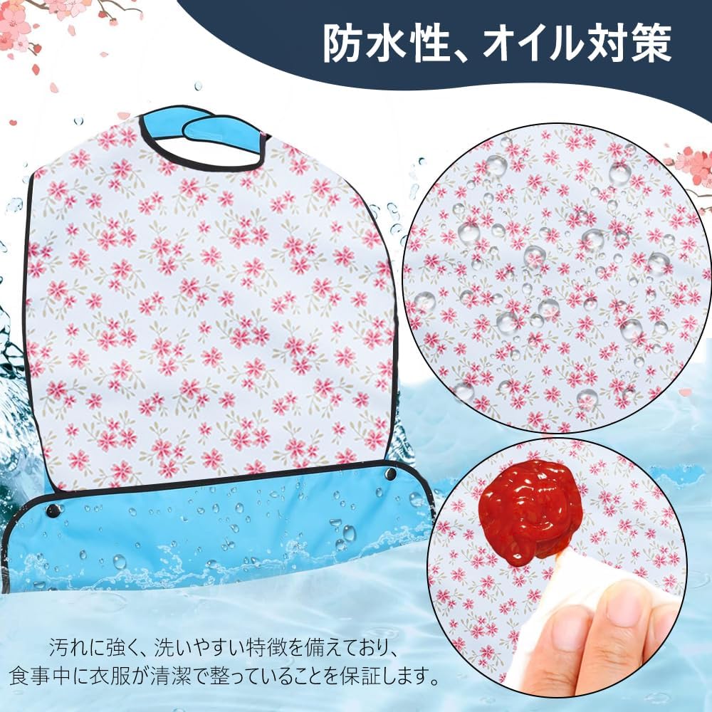 Hiliboo Adult Waterproof Apron Durable Floral Design With Sturdy Pocket