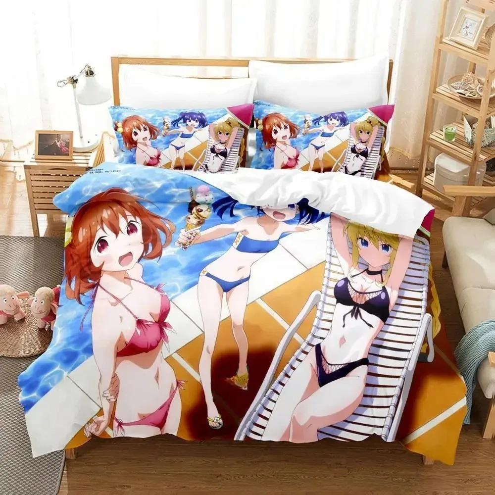 Soushin Shoujo Matoi Bedding Set Single Twin Full Queen King Size Bed Set Adult Kid Bedroom Duvet cover Sets Anime Bed Sheet Set