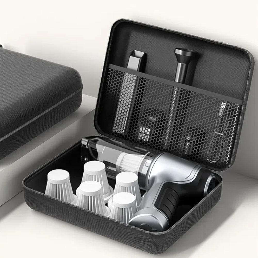 Eva Car Vacuum Cleaner Storage Box Waterproof Zipper Digital Storage Box Hard Shell Protective Bag Auto Interior Accessories