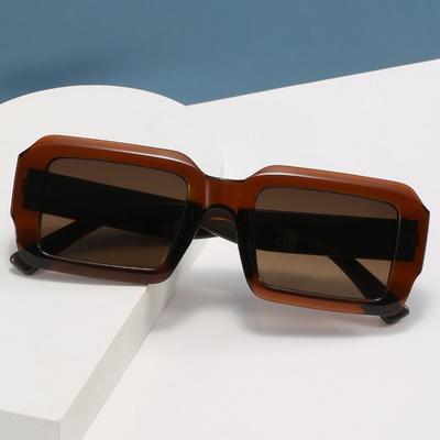 Lunettes de Soleil Vintage surdimensionnées Carrées Lunettes de Soleil Tendance à Monture Large pour Hommes et Femmes Marque de Luxe Lunettes UV400
