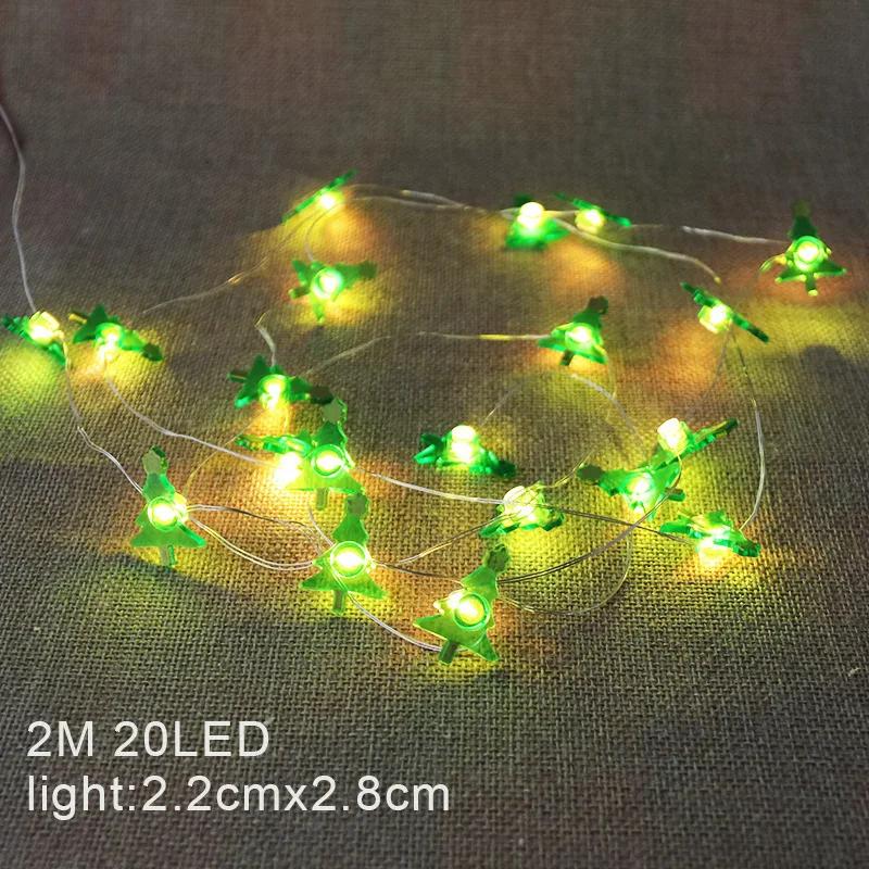 2M Fairy String Lights Santa Claus Snowman LED Garland String Lights Bedroom Garden Decorations 2025 Merry Christmas Supplies