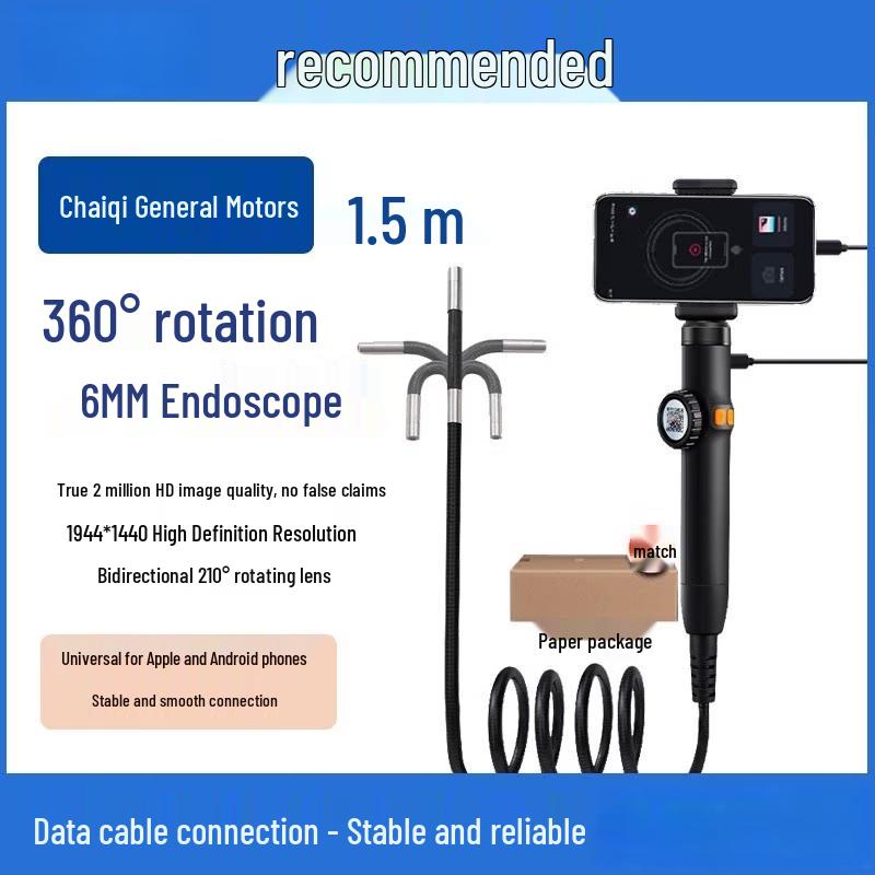 360-Degree Rotating Industrial Endoscope Camera