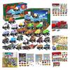 Christmas Countdown Calendar Car Blind Box 24 Days Alloy Fire Engine Set Toy
