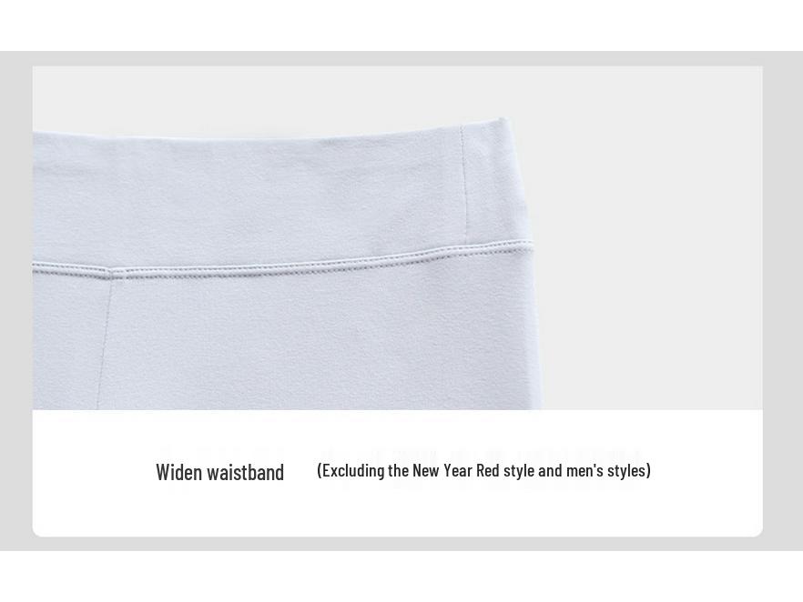190g Warm Autumn/Winter Pure Cotton Base Layer: Men's & Women's Round Neck Pullover and Trousers Set