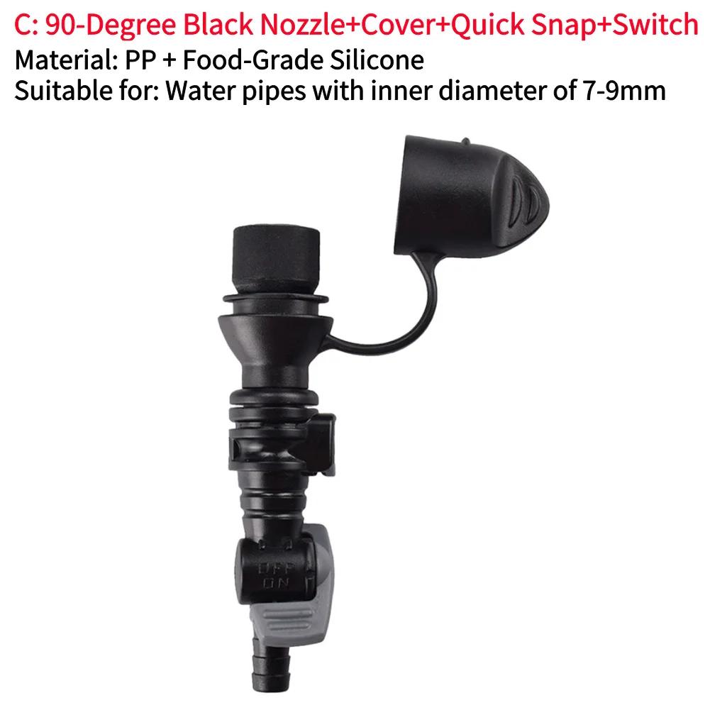 Hydration Bags Bite Valve Mouthpiece Replacement 7-9mm Diameter Nozzle Connector with Cover for Cycling Sports Bladder Water Bag