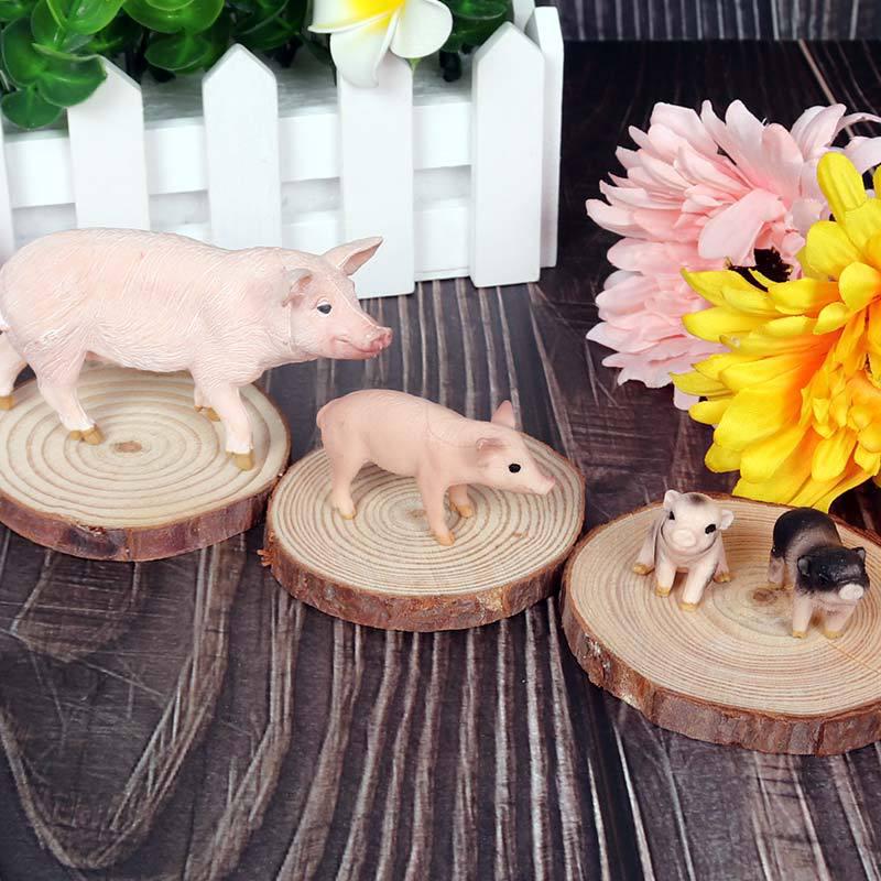 Realistic Miniature Pig Sow Figurine Toy Animal Model Ornament