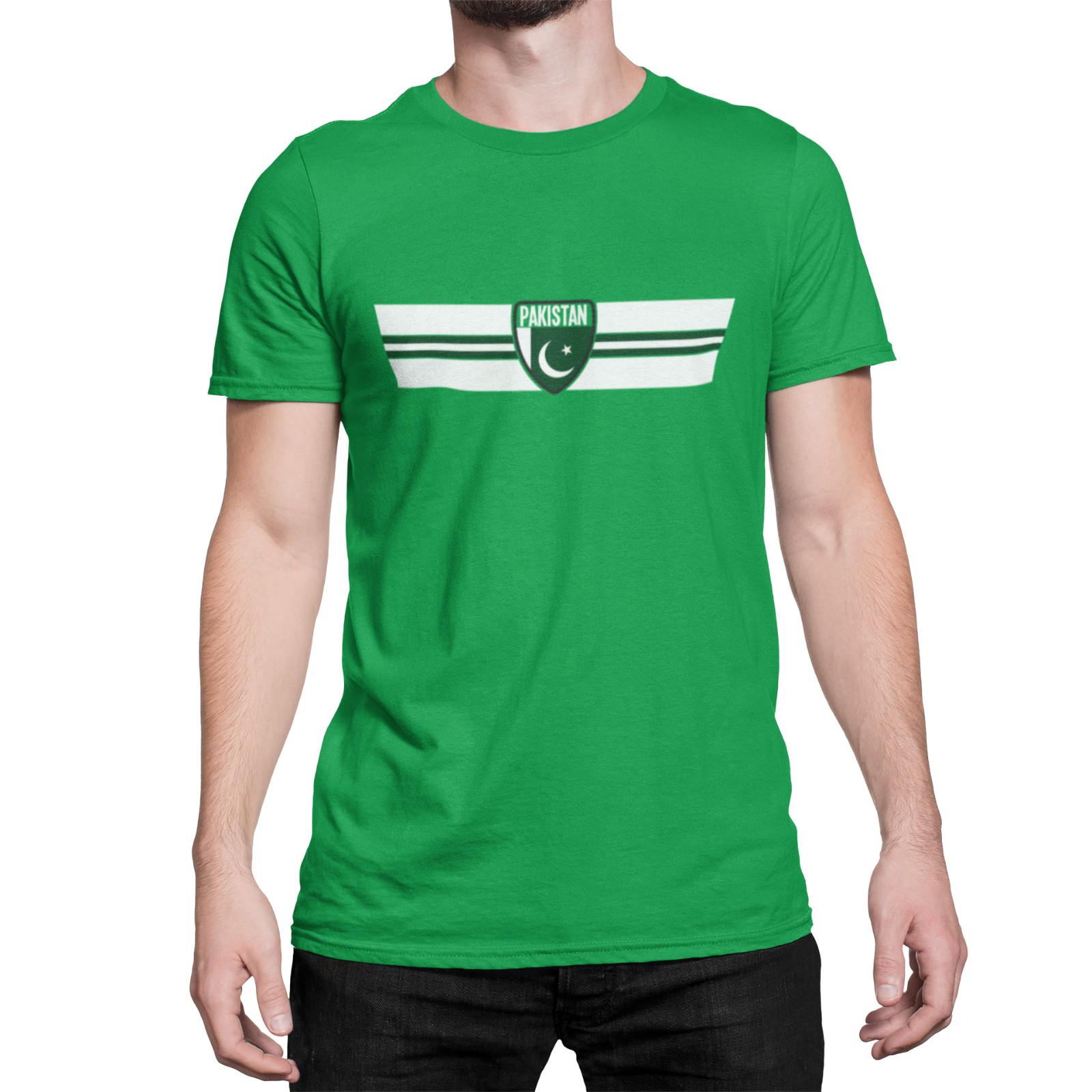 PAKISTAN Retro Strip Mens Cotton T-Shirt Mens Womens Tees Top Football Cricket Olympics Gift 4XL