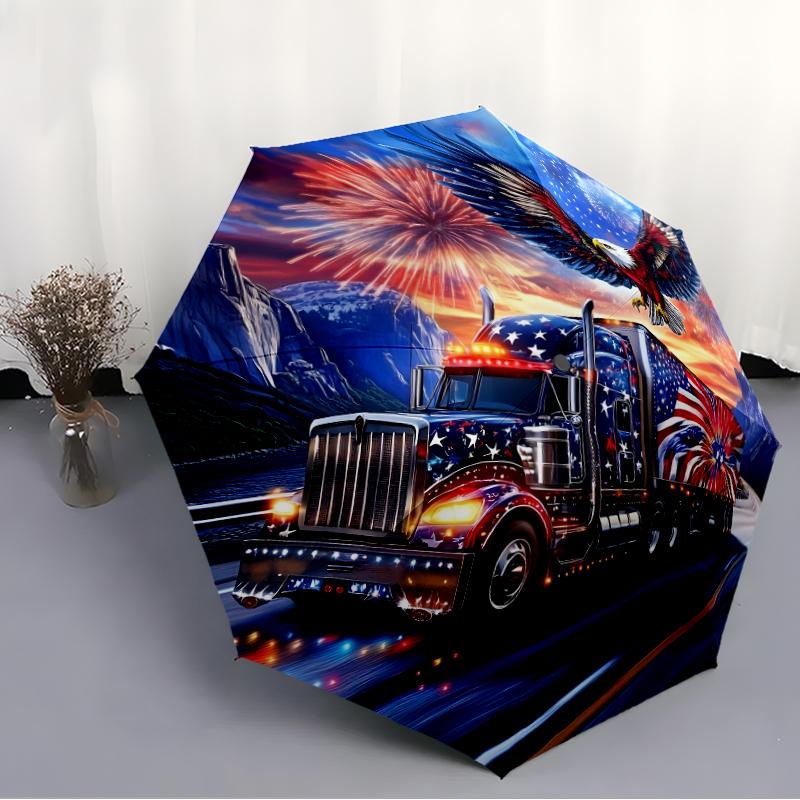 Eagle Fashionable Automatic Opening/Closing Folding Umbrella. Portable and Foldable, Ideal for Gift, Travel, and Daily Use.