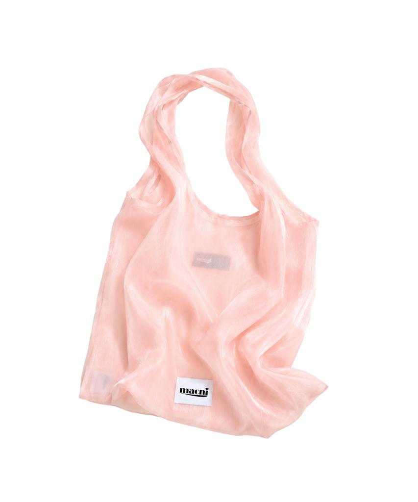 Macni Sheer Silky Shoulder Bag Pink