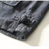 Chinese Style Long Sleeve Men Shirt Traditional Men Clothing Solid Color Stand Collar Cotton Linen Button Shirt Daily Casual Tops Big Pockets