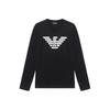 Cotton Logo Print Crew Neck Long Sleeve T-Shirt Men Tops Black 8N1T64-1JNQZ-0999