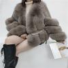 Fashion Sheepskin Coat Genuine Womens Fox Fur Winter