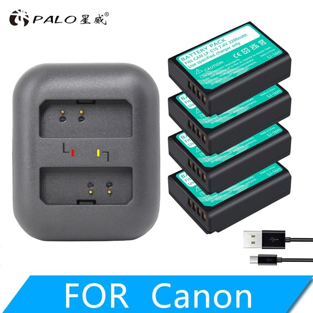 PALO LP-E10 Baterie pro digitální fotoaparáty Canon EOS 1100D 1200D 1300D 2000D Rebel T3 T5 T6 KISS X50 X70 Baterie L10