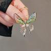 New Women Crystal Rhinestone  Brooches Butterfly Badge Pin Vintage  Elegant Zircon Pins Weddings Office Party Scarf Pin Jewelry