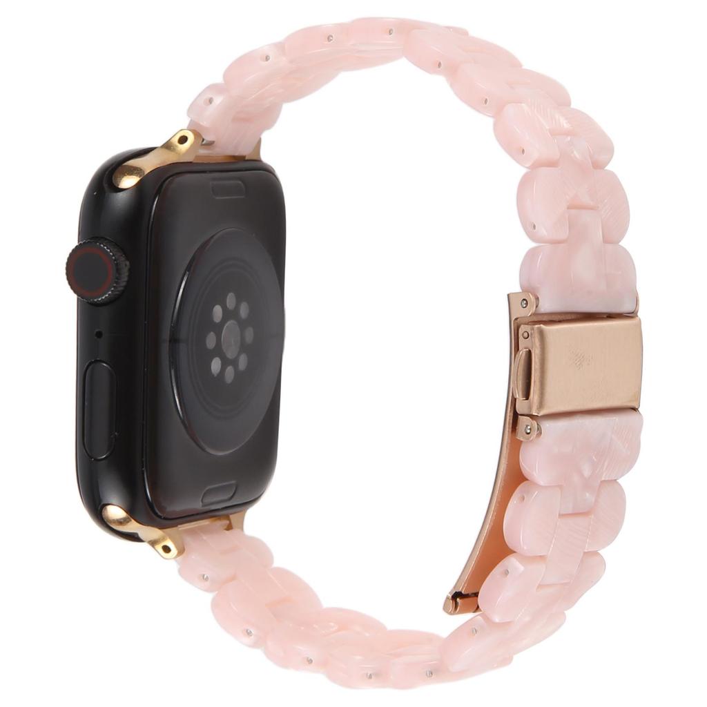 12mm Resin Watch Strap for Apple Watch Series 10 9 8 7 SE 6 5 4 3 2 1 42mm 41mm 40mm 38mm Replacement Slim Wrist Band