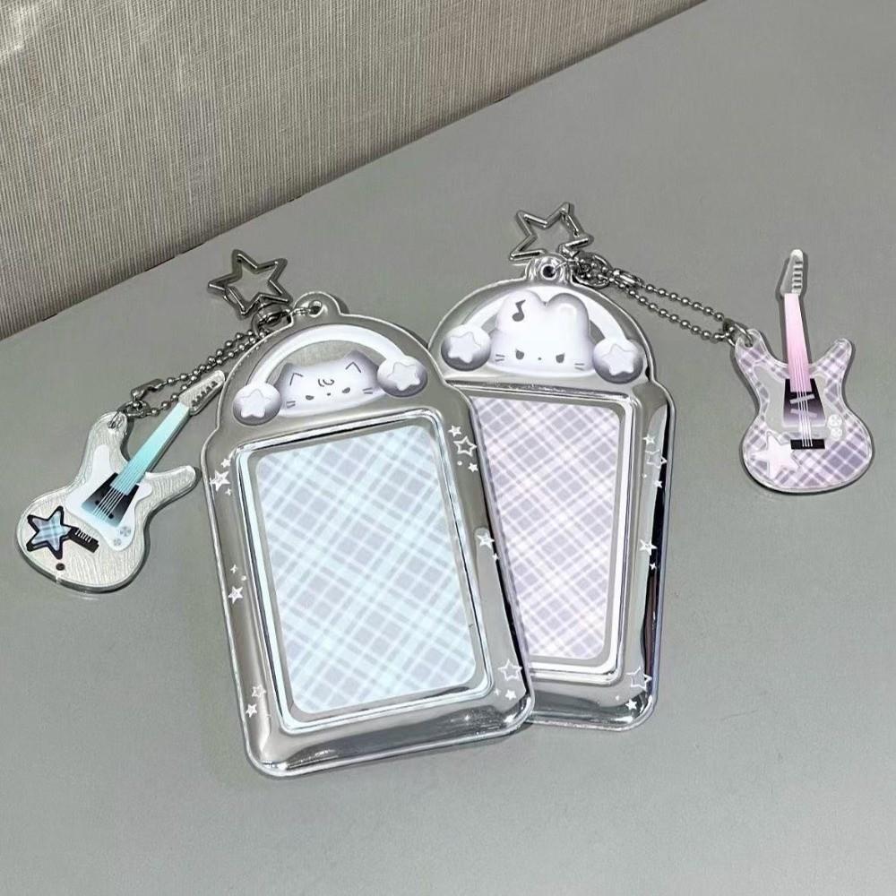Cute 3inch Cat Card Holder PVC Stars Idol Peripheral Card Holder Chain Decoration Bass Pendant Student