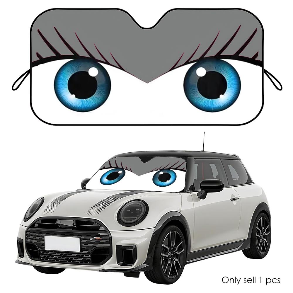 Cute Girl Car Eyes Sun Visor Car Windshield Sun Shade  Front Window Sunshade UV Block Heat Insulation Cover Parasol