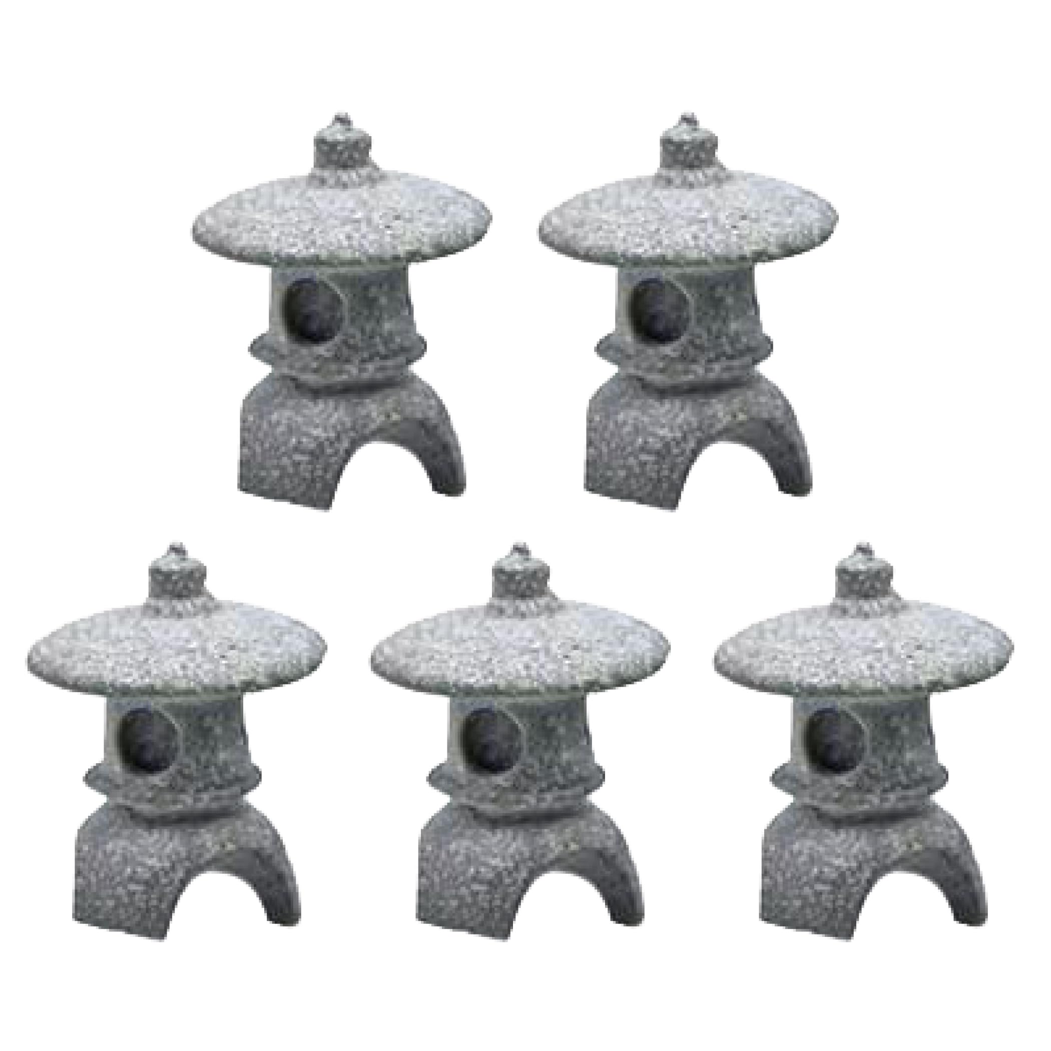 

Felimoa Miniature Lantern Diorama Landscape x x Set of 5 Decoration, Approx. 2.2 2.2 2.8 cm, серый