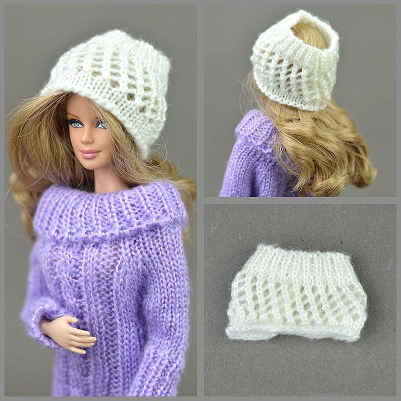 Multi Function Sweater Strapless Top Clothes For Barbie Doll Knitting Skirts For BJD Dolls Can Be Weared As Skirt Top Hat