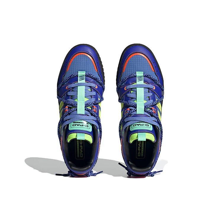 Adidas Neo D-Pad Trendy Casual Non-Slip Wear-Resistant Low-Top Skate Shoes Unisex Sneakers Blue Green Yellow HQ7057