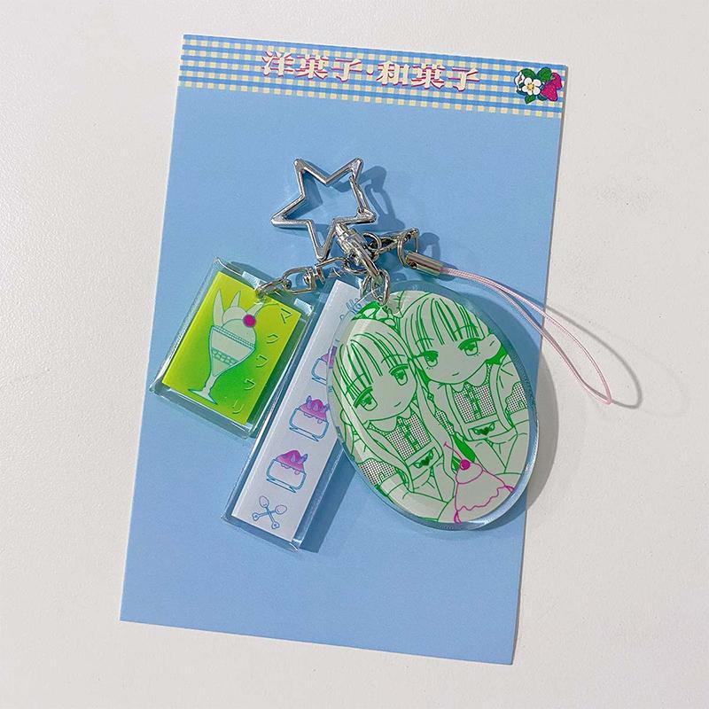 

Anime Resin Acrylic Phone Lanyard Keychain Pandent Decor Cartoon Hanging Gift For Girls And Boys as the picture