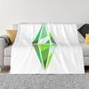 Sims 4 Plumbob Koc Miękki Ciepły Flanelowy Koc Rzutowy Narzuta na Łóżko do Sypialni Salonu Piknik Podróż Dom Kanapa