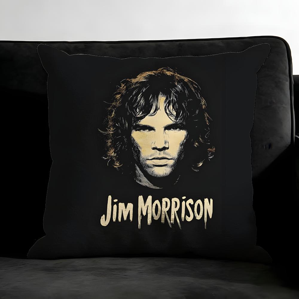 J-Jim M-Morrison Band Cushion Cover Pillowcase Ultra Soft Skin Friendly Fabric Cloud Like Comfort & Concealed Zipper