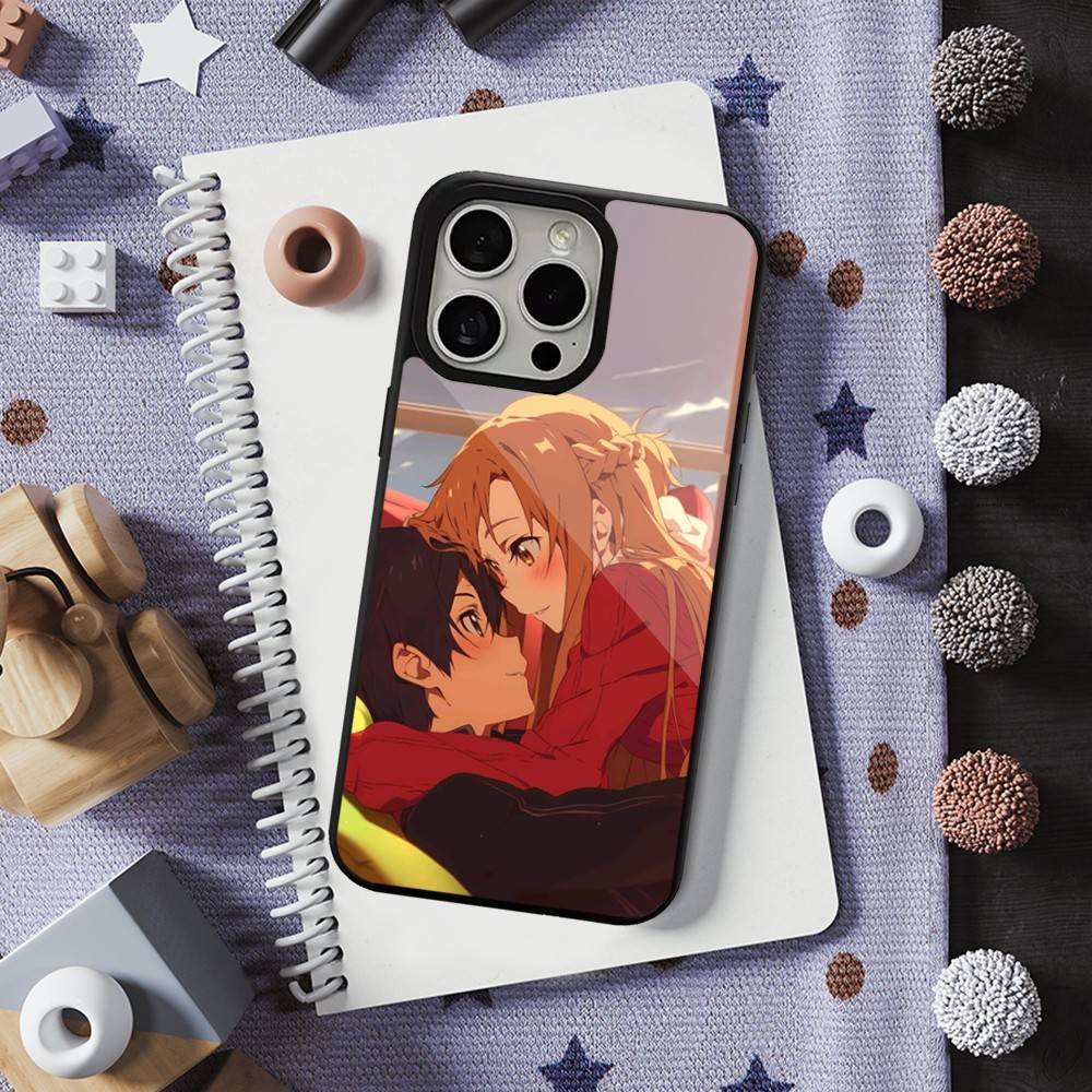 

Hot A-Asuna K-Kirito Anime Phone Case For iPhone 16,15,14,13,12,11,Pro,Max,Plus,Mini,Magsafe,Magnetic Wireless Charging Case iPhone16
