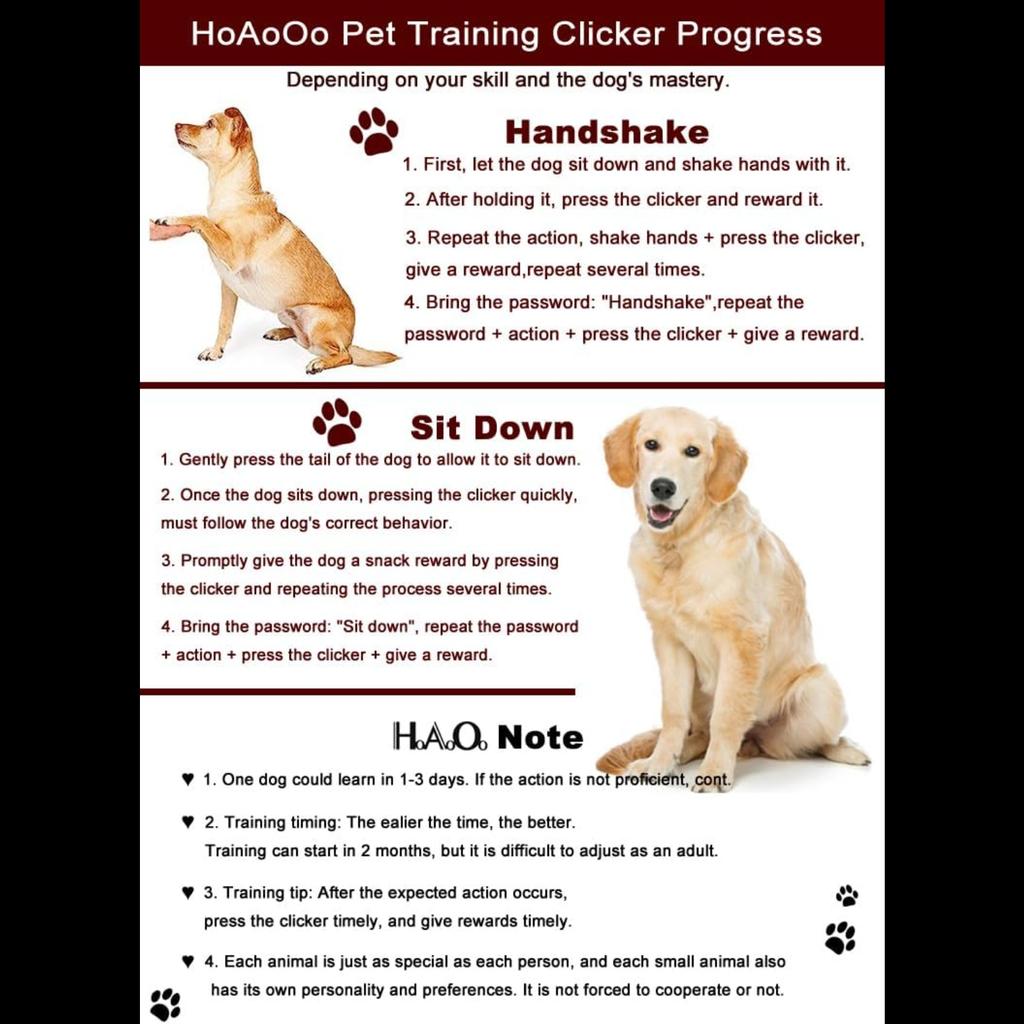 Pet Training Clicker with Wrist Strap - Dog Training Clickers (Black + Blue)