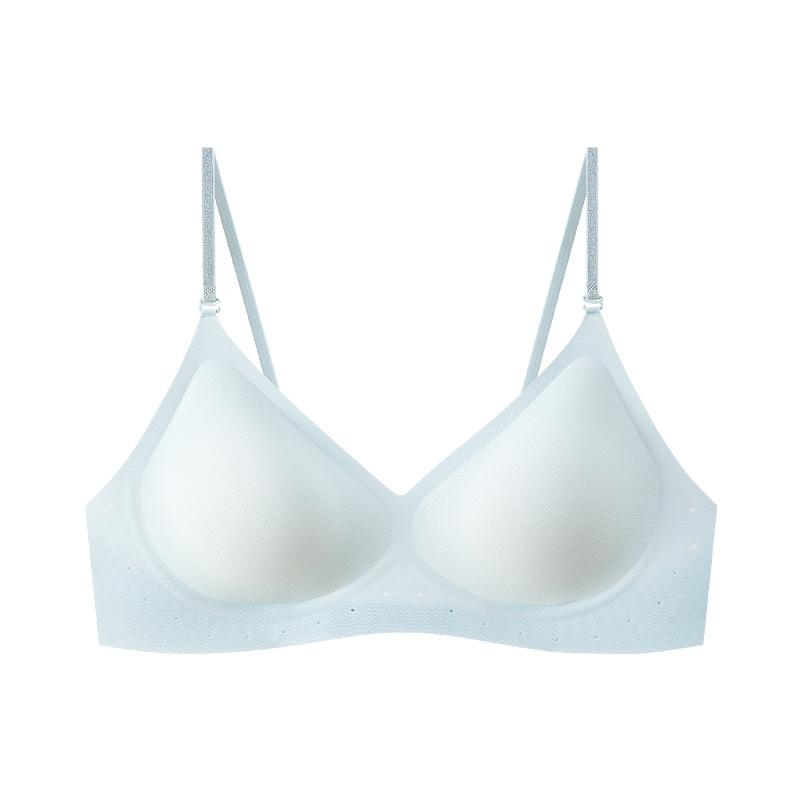 

Traceless jelly soft support gathering lift women s comfortable ultra-thin steel-free anti-sagging thin shoulder strap women s bra Xl size [light cup-85a/85b] синій
