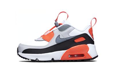 Air Max 90 Toggle Mid top Dětské boty Šedá Bílá Oranžová Kojenci a Batolata CV0065-100