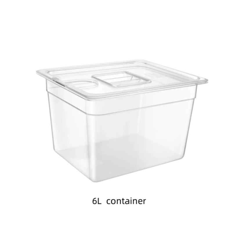

6L/11L Multifunctional Sous Vide Container Slow Cooker Accessory Pc Hard Plastic BPA-Free Durable Easy To Clean Low Temperature