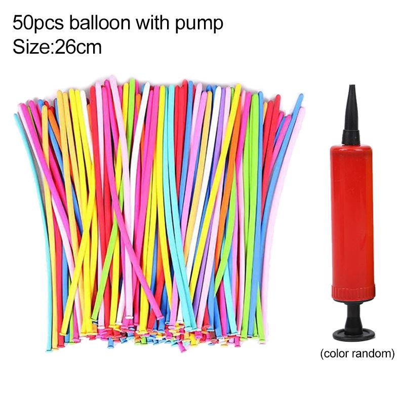 50/100/200pcs Magic Long Strip Balloon Thickened Inflatable Toy Twist Latex Balloons Children Day Birthday Party Decorations TMZ