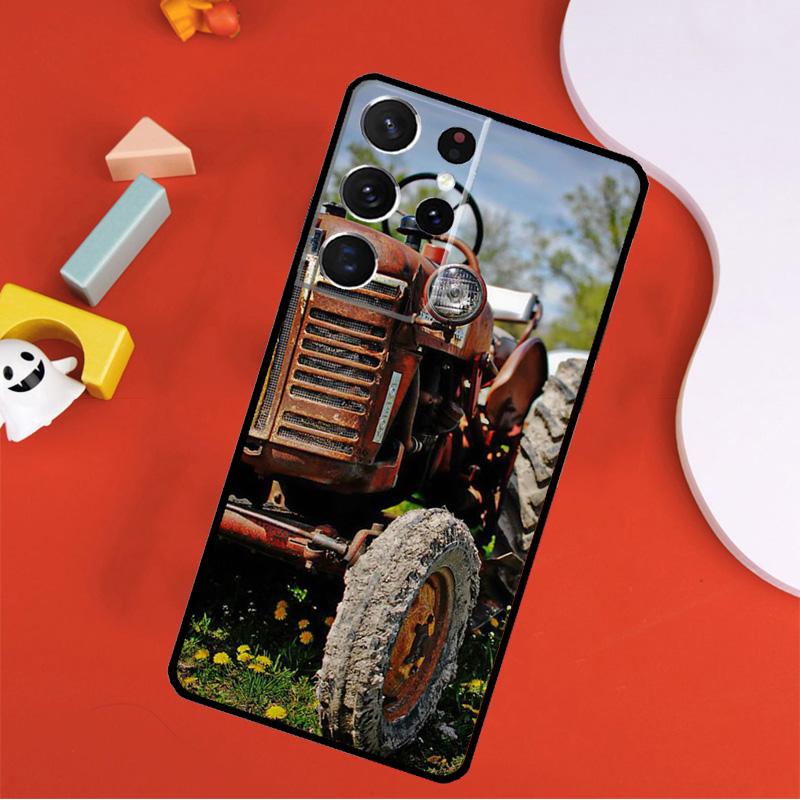 Farm Vehicle Tractor Phone Case For Samsung Galaxy S25 Ultra S24 Ultra S9 S10 S20 S21 S22 S24 Plus S23 FE Cover
