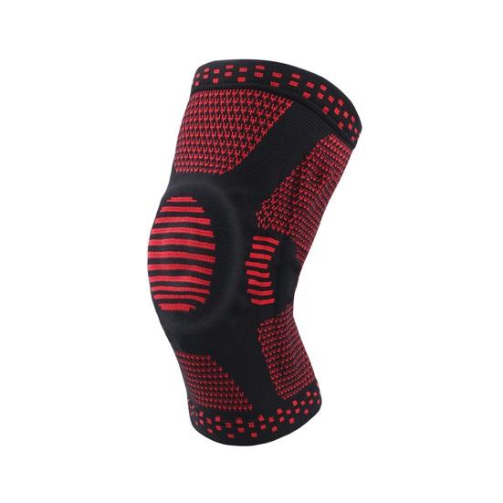 

Knitted Knee Compression Sleeve with Side Stabilizer Patella Pad Women Men Meniscus Tear Injury Recovery Joint Pain Running Sports Knee Support Brace M красный