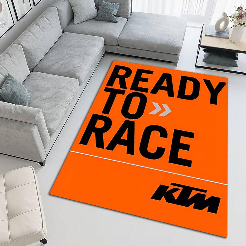 Ktm Ready Race Logo Decal Carpet Printing Living Room And Bedroom Mats Protective Pad Bathroom Mat Dormitory Decoration