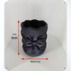 Large Capacity Plastic Makeup Brush Holder Cute Bow Design Cosmetic Organizer for Bedroom Vanity Counter
