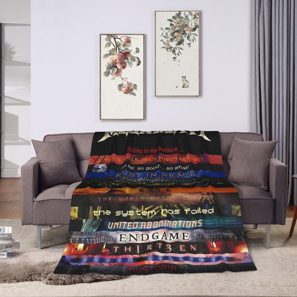 M-Megadethed Band  Soft Blanket  Travel Office Plush Bedding Throws Funny Couch Bed Flannel Bedspread Sofa Bed Cover