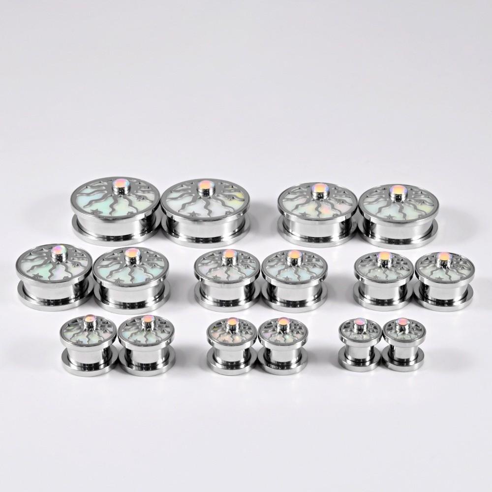 Edelstahl Ohrklemme Ohrringe Sonne Stern Design Ohrstecker Neue Ohrdehner für Tragus Piercing