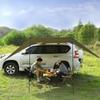 General Bat Wing SUV Side Awning 2.8x3.8m Triple Black-Coated 99% Waterproof Car Shelter for Camping with Mounting Kit