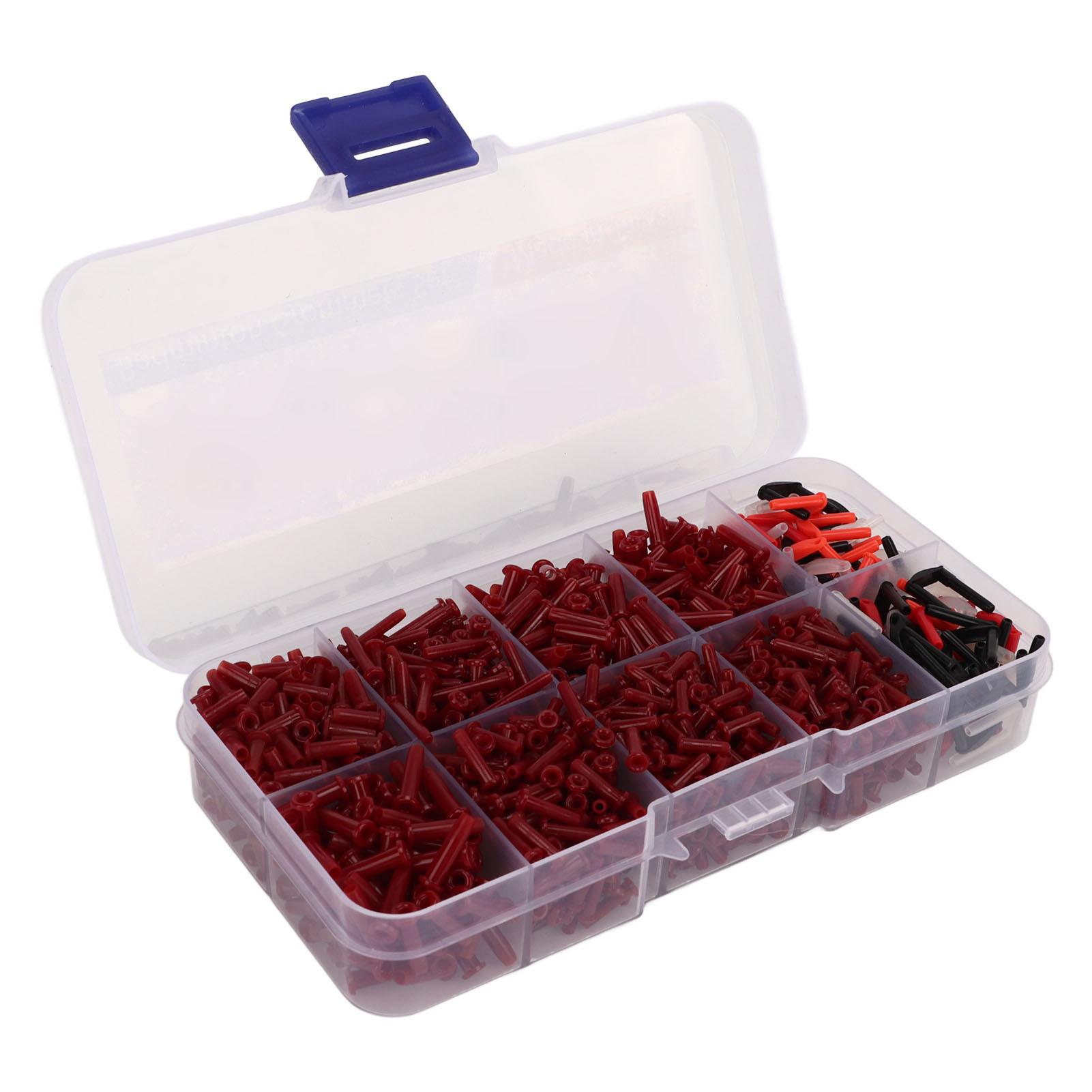 

POWERTI 1500Pcs 1 Box Badminton Racket Racquet Grommets Eyelets Replacement Stringing Accessories Gear Equipment Chinese Red